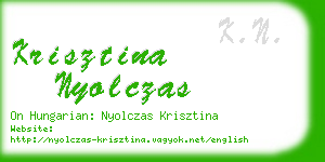 krisztina nyolczas business card